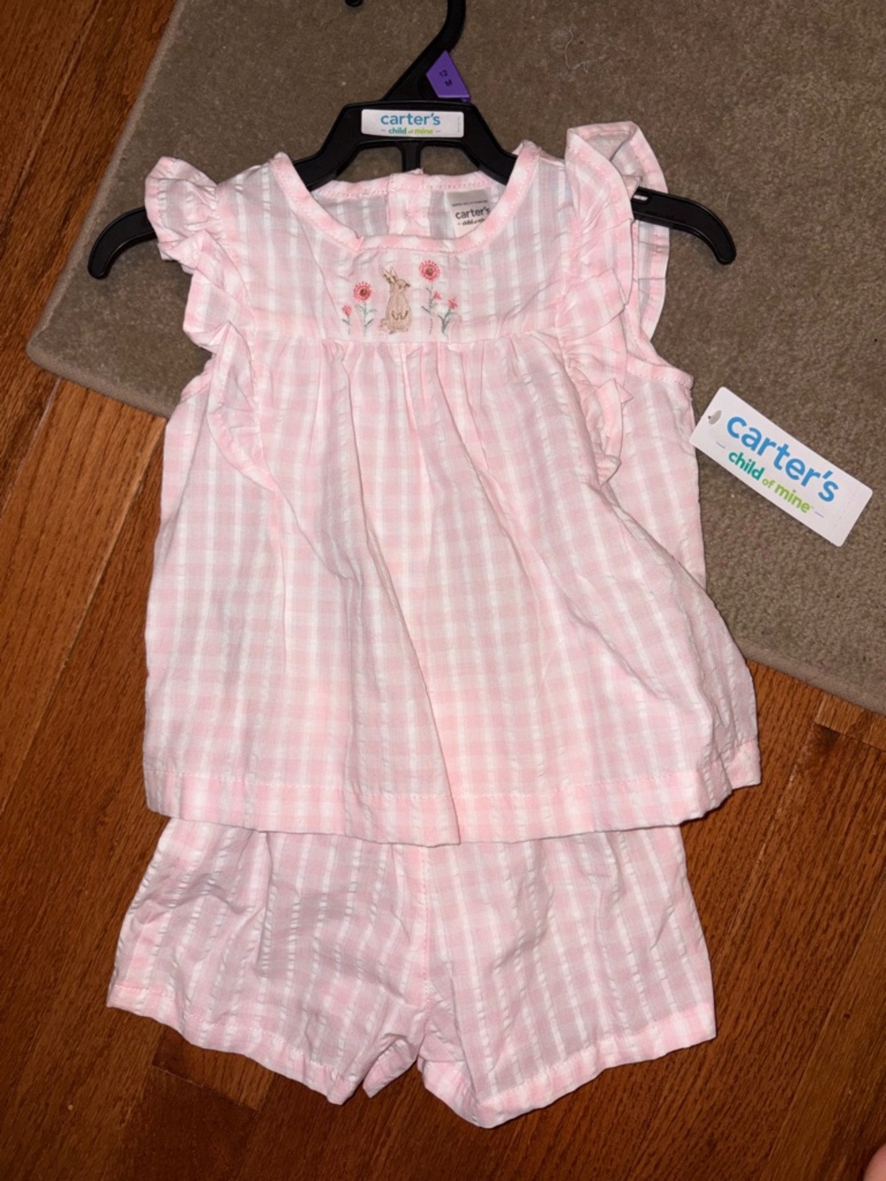 Carter's Pink Gingham spring set